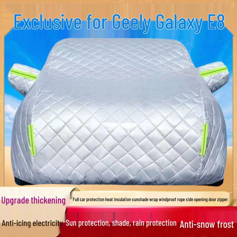 Galaxy E8 Car Cover: Sun, Rain, Dust Protection & Heat Insulation Thickened Cotton Hail Protection - All Seasons
Galaxy E8 Car Cover: Sun, Rain, Dust Protection & Heat Insulation Thickened Cotton Hail Protection - All Seasons