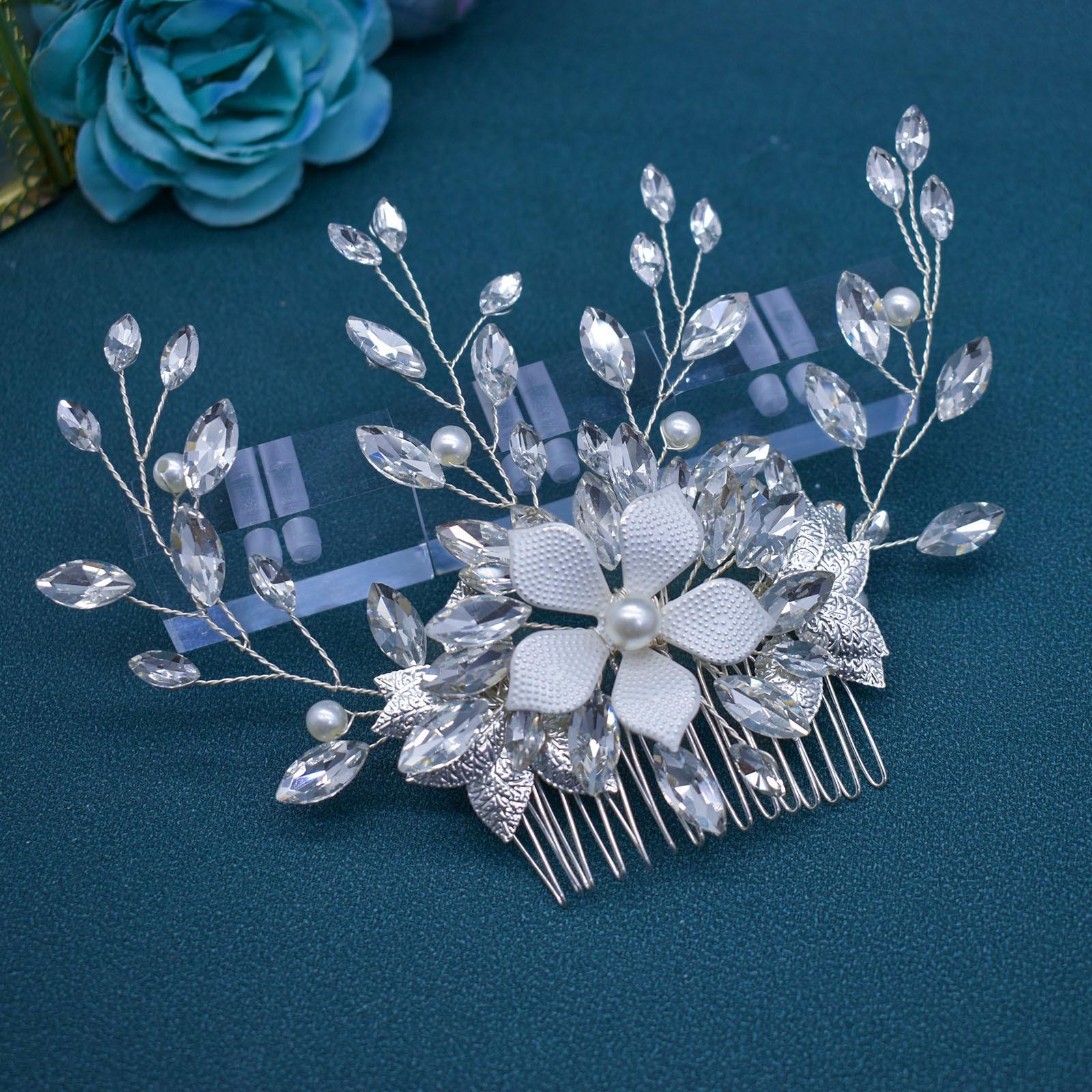 Сделанный вручную свадебный гребень для волос с листьями из сплава для европейского и американского стилей - A510 серебряный
Сделанный вручную свадебный гребень для волос с листьями из сплава для европейского и американского стилей - A510 серебряный