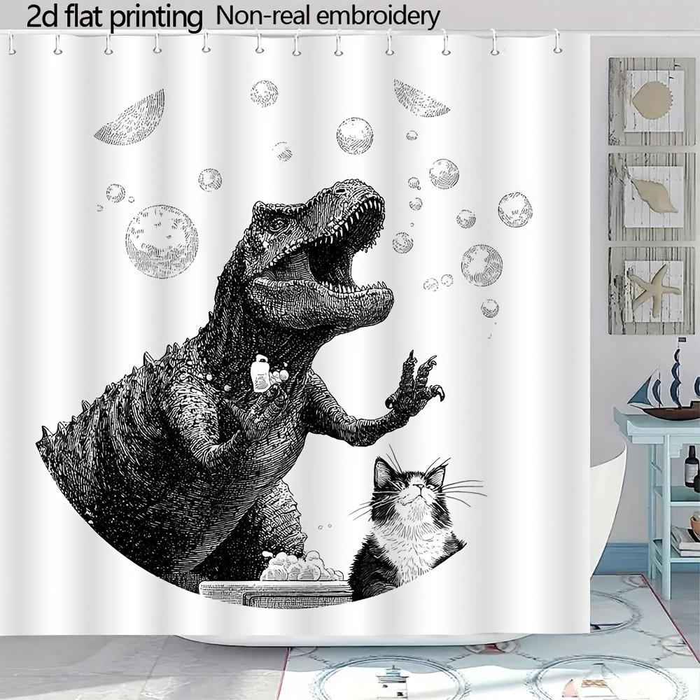 Tyrannosaurus Rex With Soap Shower Curtain – Dinosaur Holding Bubbles, 2D Flat Print, Polyester, 70.8 X70.8 Inch W60H190(CM)-1 Pcs
Tyrannosaurus Rex With Soap Shower Curtain – Dinosaur Holding Bubbles, 2D Flat Print, Polyester, 70.8 X70.8 Inch W60H190(CM)-1 Pcs