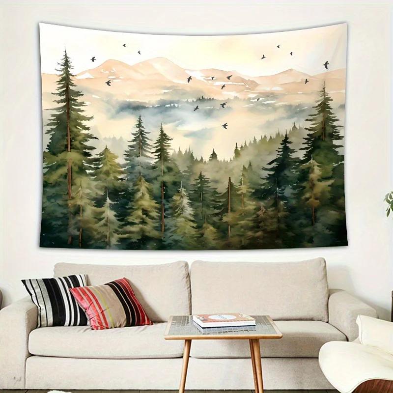 Forest And Mountains Foggy Tapestry Watercolor Landscape Wall Hanging Aesthetic Sage Green Decor For Bedroom And Living Room 74x94cm(29x37in)
Forest And Mountains Foggy Tapestry Watercolor Landscape Wall Hanging Aesthetic Sage Green Decor For Bedroom And Living Room 74x94cm(29x37in)