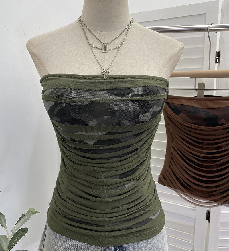 Camouflage Off-the-Shoulder Mesh Bandeau Tank Top with Chest Pads and Non-Slip Strips for Women 1318. One Size зелёный
Camouflage Off-the-Shoulder Mesh Bandeau Tank Top with Chest Pads and Non-Slip Strips for Women 1318. One Size зелёный