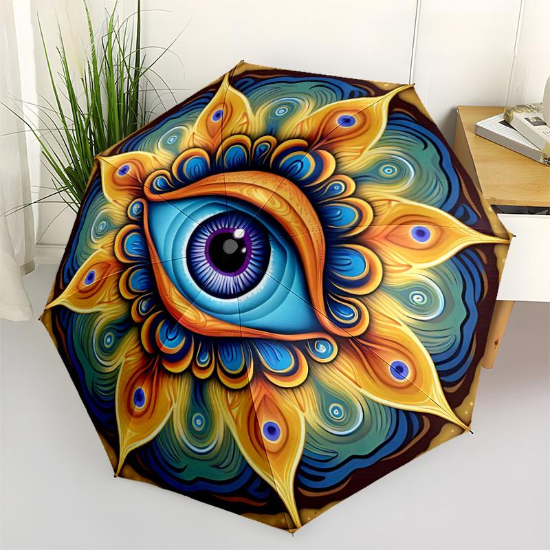 1pc Mystic Eye Mandala Automatic Umbrella - Stylish, Durable, with 8-Rib Manual Open Design, Elegant Black Handleyy250920195
1pc Mystic Eye Mandala Automatic Umbrella - Stylish, Durable, with 8-Rib Manual Open Design, Elegant Black Handleyy250920195