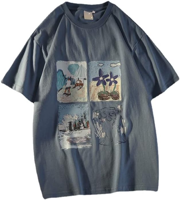Women Vintage Short Sleeve T-Shirt Summer Print Oversized Tee Harajuku Japenese Streetwear Aesthetic Indie Pullover Top 5XL різнокольоровий
Women Vintage Short Sleeve T-Shirt Summer Print Oversized Tee Harajuku Japenese Streetwear Aesthetic Indie Pullover Top 5XL різнокольоровий