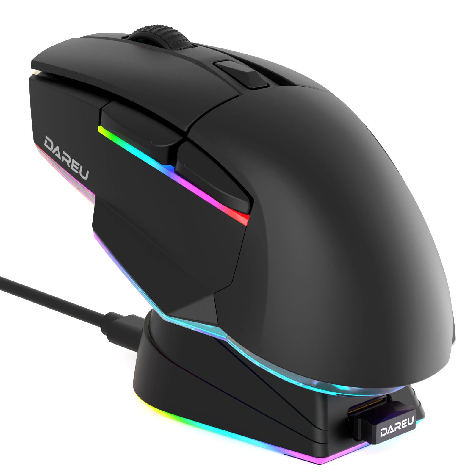DAREU Gaming Mouse Wireless A955 RGB Wireless USB Connectable with Charging Stand 12000DPI Programmable Ergonomics Up to 120 Hours Continuous Use Year
DAREU Gaming Mouse Wireless A955 RGB Wireless USB Connectable with Charging Stand 12000DPI Programmable Ergonomics Up to 120 Hours Continuous Use Year