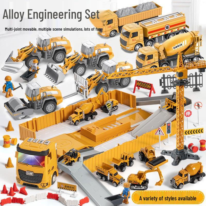 Multifunctional Alloy Construction Toy Set: Excavator, Mixer, Forklift, Tower Crane, and More
Multifunctional Alloy Construction Toy Set: Excavator, Mixer, Forklift, Tower Crane, and More