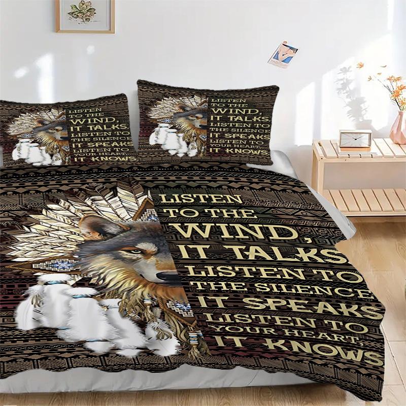 3pcs Wolf Spirit Animal Duvet Cover Set - Includes 1 Duvet Cover and 2 Pillowcases, No Quilt Core, All-Season Home Decor yy251111035 135x200cm
3pcs Wolf Spirit Animal Duvet Cover Set - Includes 1 Duvet Cover and 2 Pillowcases, No Quilt Core, All-Season Home Decor yy251111035 135x200cm
