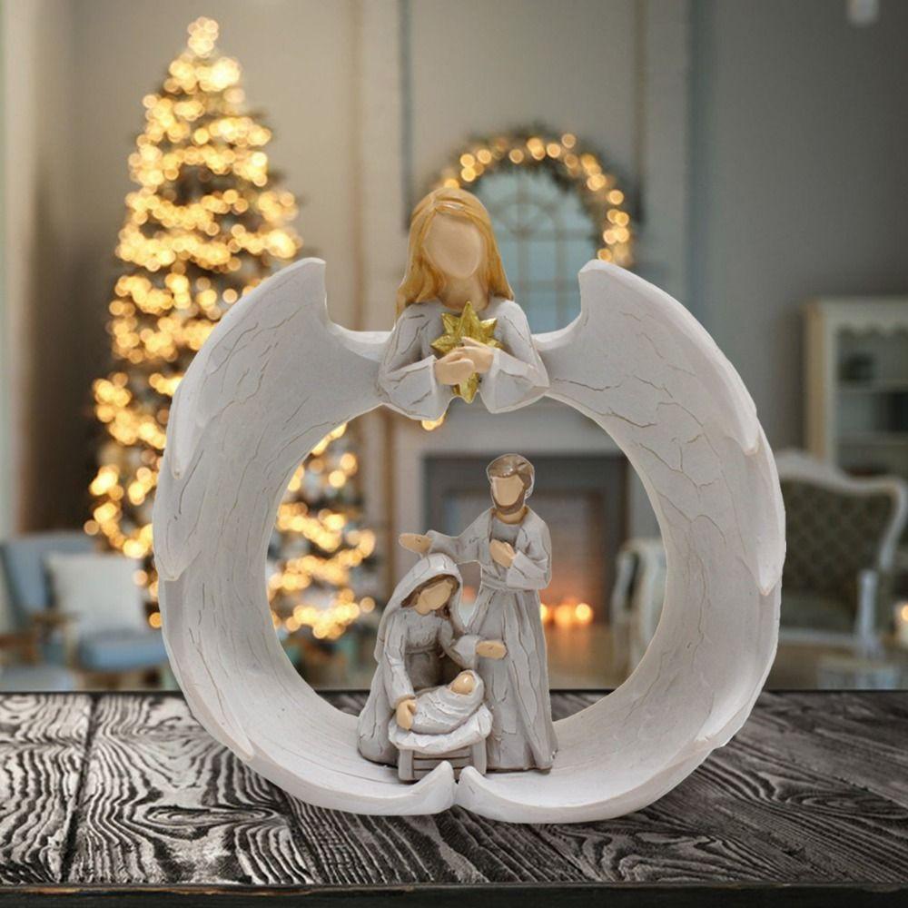 Crafts Angel Religious Ornaments Cartoon Resin Angel Ornament Angel Family Sculpture Home Decor
Crafts Angel Religious Ornaments Cartoon Resin Angel Ornament Angel Family Sculpture Home Decor