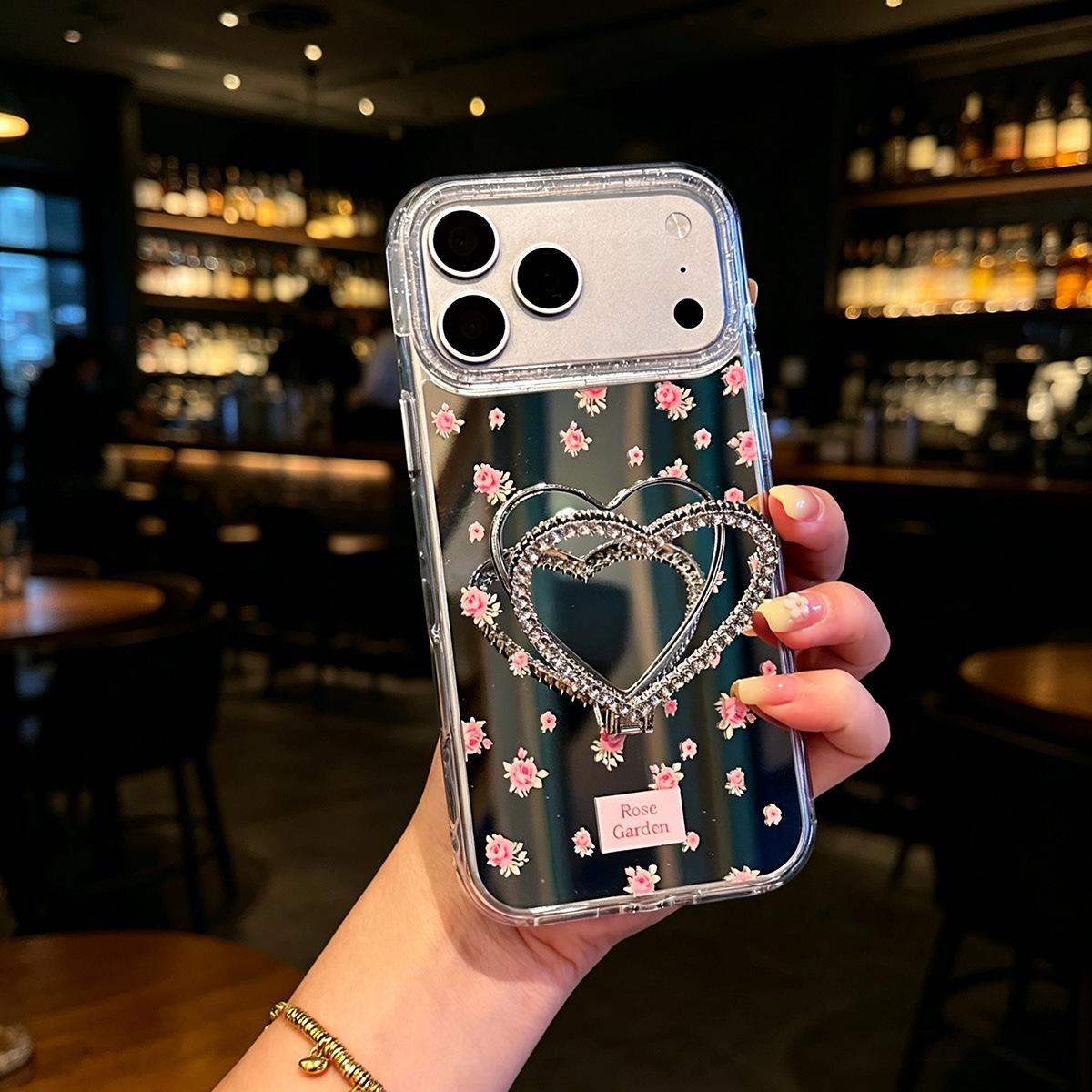 Floral Heart Mirror Stand Phone Case for iPhone 16/17 Pro Max 16 Pro
Floral Heart Mirror Stand Phone Case for iPhone 16/17 Pro Max 16 Pro