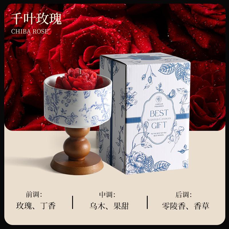 Scented Candle Camellia Shape Gift High-end Creative Ceramic Candle Holder Handmade Fragrance Chiba Rose
Scented Candle Camellia Shape Gift High-end Creative Ceramic Candle Holder Handmade Fragrance Chiba Rose