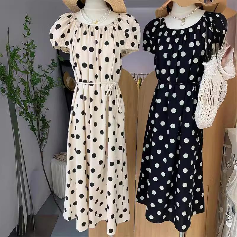 Women s Polka Dot Puff Sleeve Summer Dress - French Retro Style XL (suggested weight: 120-135 jin)
Women s Polka Dot Puff Sleeve Summer Dress - French Retro Style XL (suggested weight: 120-135 jin)