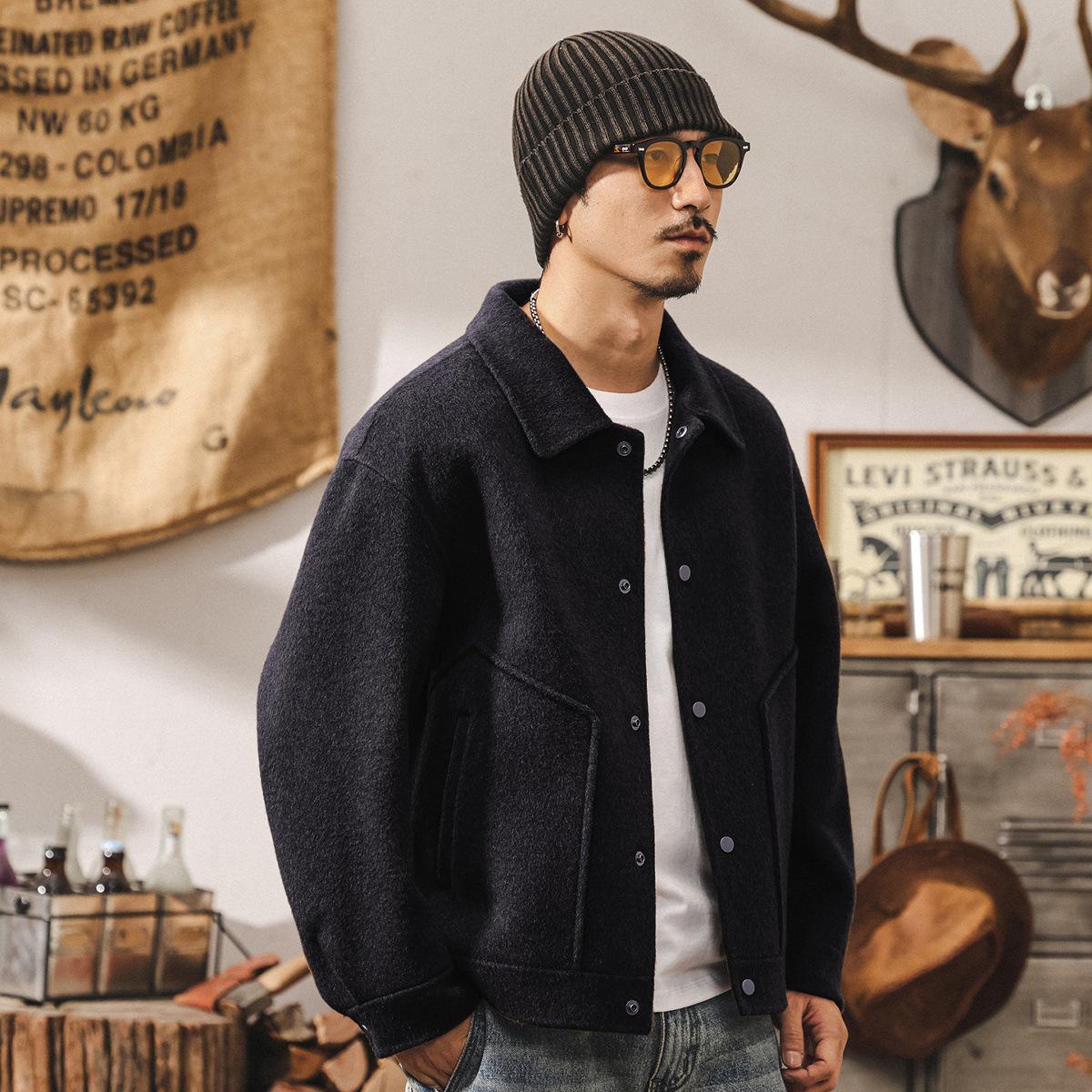 Men s American Retro Double-Sided Wool Plush Coat - Winter Warm Lapel Short Jacket 4XL for 200-220 jin
Men s American Retro Double-Sided Wool Plush Coat - Winter Warm Lapel Short Jacket 4XL for 200-220 jin