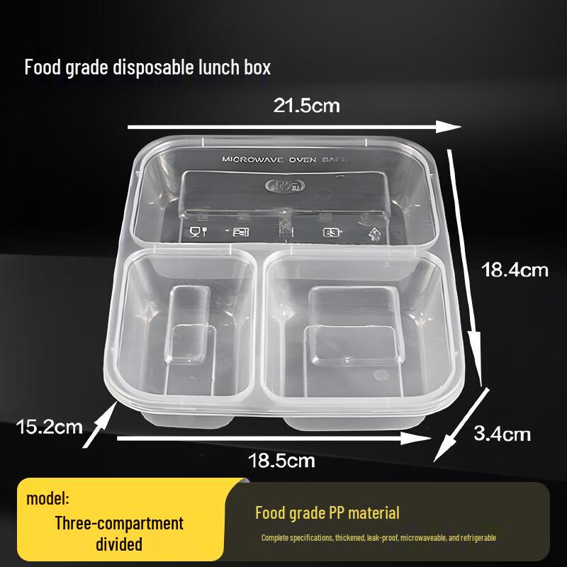 Tongyuan 3-Compartment Disposable Plastic Takeaway Container
Tongyuan 3-Compartment Disposable Plastic Takeaway Container