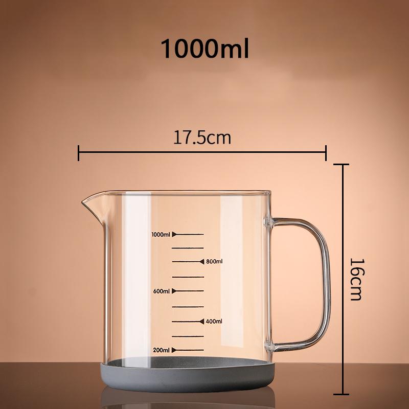 YWDL 1/1.5L Glass Measuring Cup With Handle Large Capacity Kitchen Baking Cup With Anti Slip Pad Mixing Cup Tool
YWDL 1/1.5L Glass Measuring Cup With Handle Large Capacity Kitchen Baking Cup With Anti Slip Pad Mixing Cup Tool