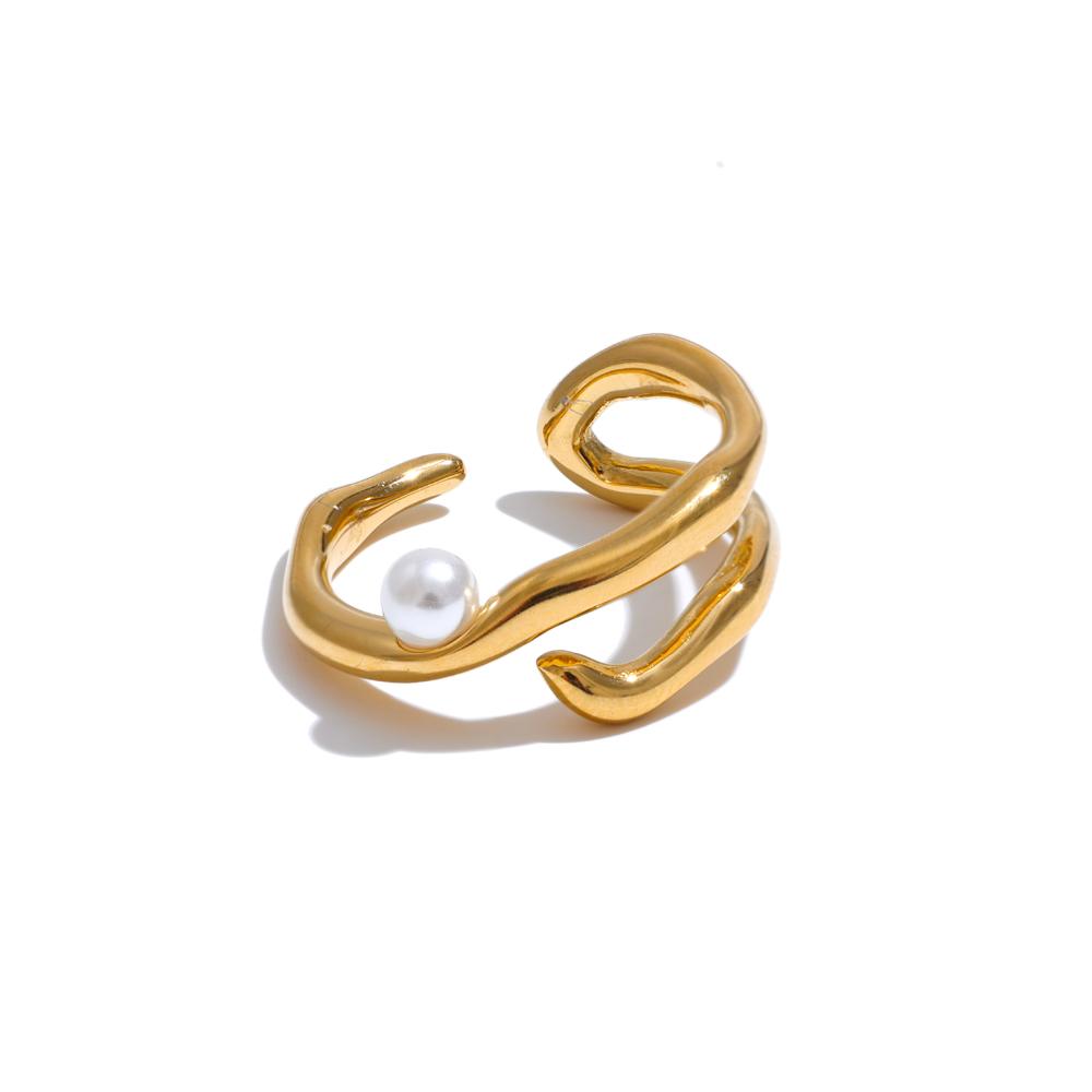 Yhpup Stylish Unique Stainless Steel Pearls Geometric Open Chic Ring for Women High Quality Jewelry Bijoux 7
Yhpup Stylish Unique Stainless Steel Pearls Geometric Open Chic Ring for Women High Quality Jewelry Bijoux 7