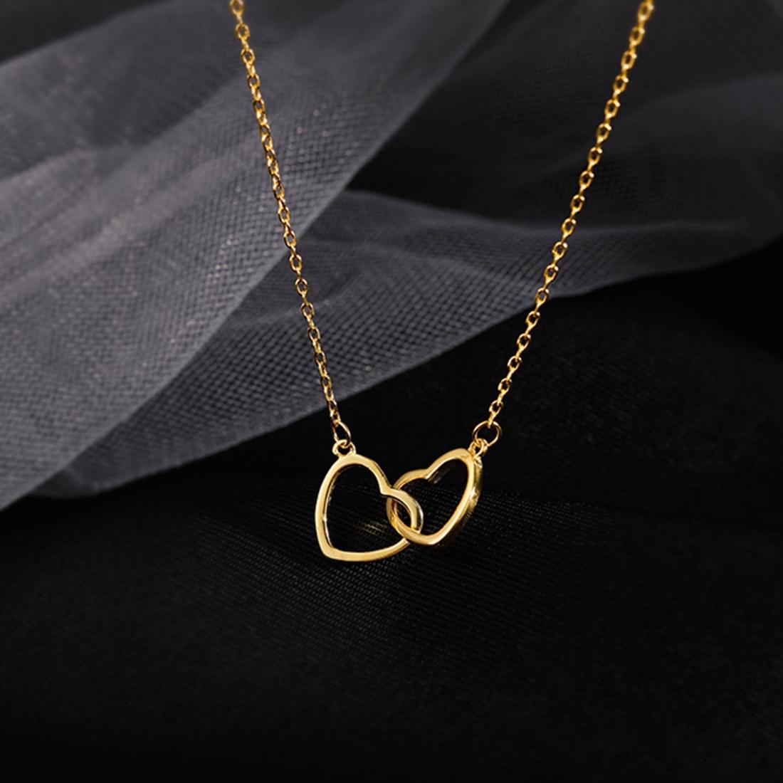 Double Hollow Hearts Necklace Women Fashion Stainless Steel Gold Color Chain Choker Minimalist Zircon Valentine s Day Gift 40-45 cm
Double Hollow Hearts Necklace Women Fashion Stainless Steel Gold Color Chain Choker Minimalist Zircon Valentine s Day Gift 40-45 cm