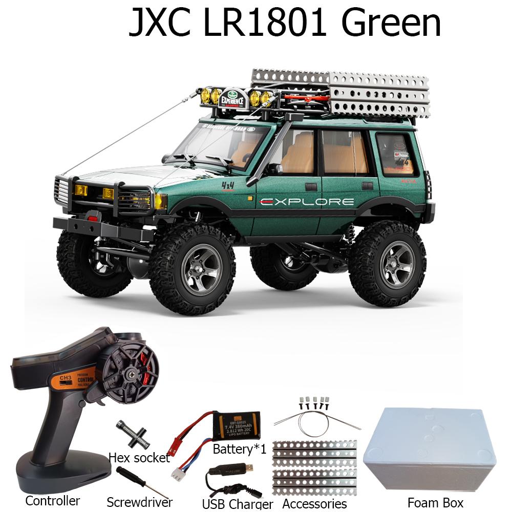 JXC LR1801 1/18 Scale LR1801 RC Car 4WD Full Proportion Dual Speed Simulation Climbing Off-road Model Toy for Kid And Adults
JXC LR1801 1/18 Scale LR1801 RC Car 4WD Full Proportion Dual Speed Simulation Climbing Off-road Model Toy for Kid And Adults