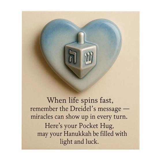 Hanukkah Pocket Hug with Positive Card Emotional Support Love Heart Pigeon Dreidel Star Menorah Pocket Token Decoration Inspirational Holiday Gift D
Hanukkah Pocket Hug with Positive Card Emotional Support Love Heart Pigeon Dreidel Star Menorah Pocket Token Decoration Inspirational Holiday Gift D