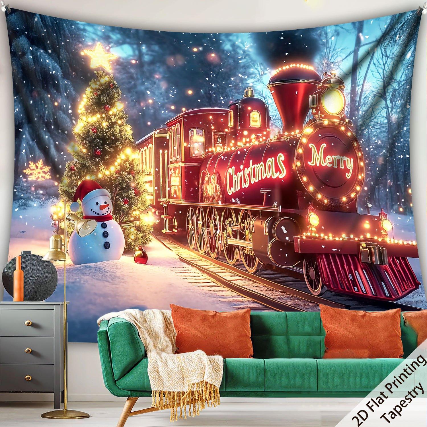 VIKAMA Christmas Train Tapestry Living Room Entryway Feature Wall Hanging Holiday Party Home Room Decor 74x94cm(29x37in)
VIKAMA Christmas Train Tapestry Living Room Entryway Feature Wall Hanging Holiday Party Home Room Decor 74x94cm(29x37in)