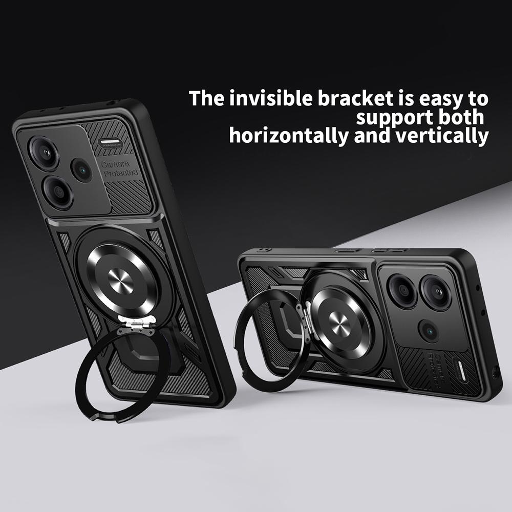For Xiaomi Redmi Note 13 Pro+ 5G Magnetic Case Rotating Kickstand TPU+PC Phone Cover Black
For Xiaomi Redmi Note 13 Pro+ 5G Magnetic Case Rotating Kickstand TPU+PC Phone Cover Black