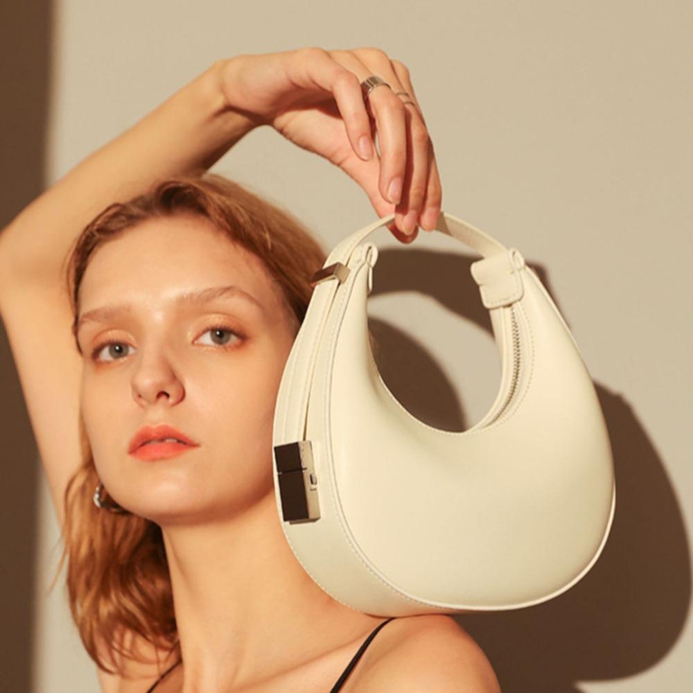 Minimalist Style Half-moon Underarm Bag Elegant Crescent Bag Fashion Pu Leather Handbag Students білий
Minimalist Style Half-moon Underarm Bag Elegant Crescent Bag Fashion Pu Leather Handbag Students білий