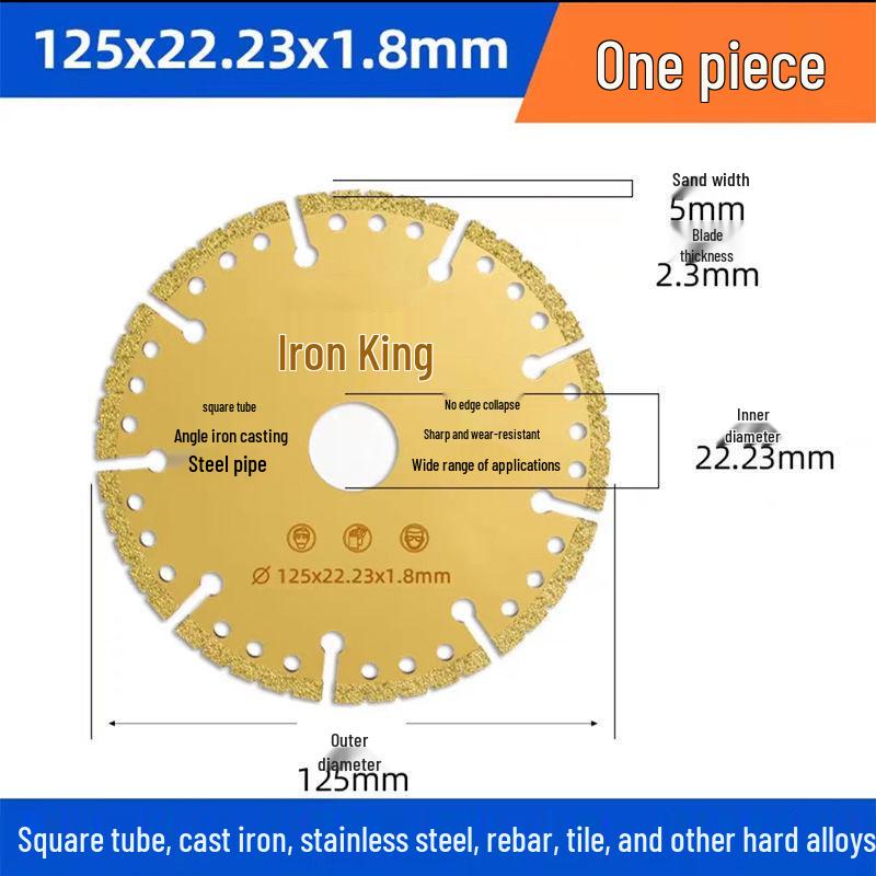 Король резки железа: 100/125мм Металлический отрезной диск для нержавеющей стали и чугуна для угловых шлифмашин
Король резки железа: 100/125мм Металлический отрезной диск для нержавеющей стали и чугуна для угловых шлифмашин