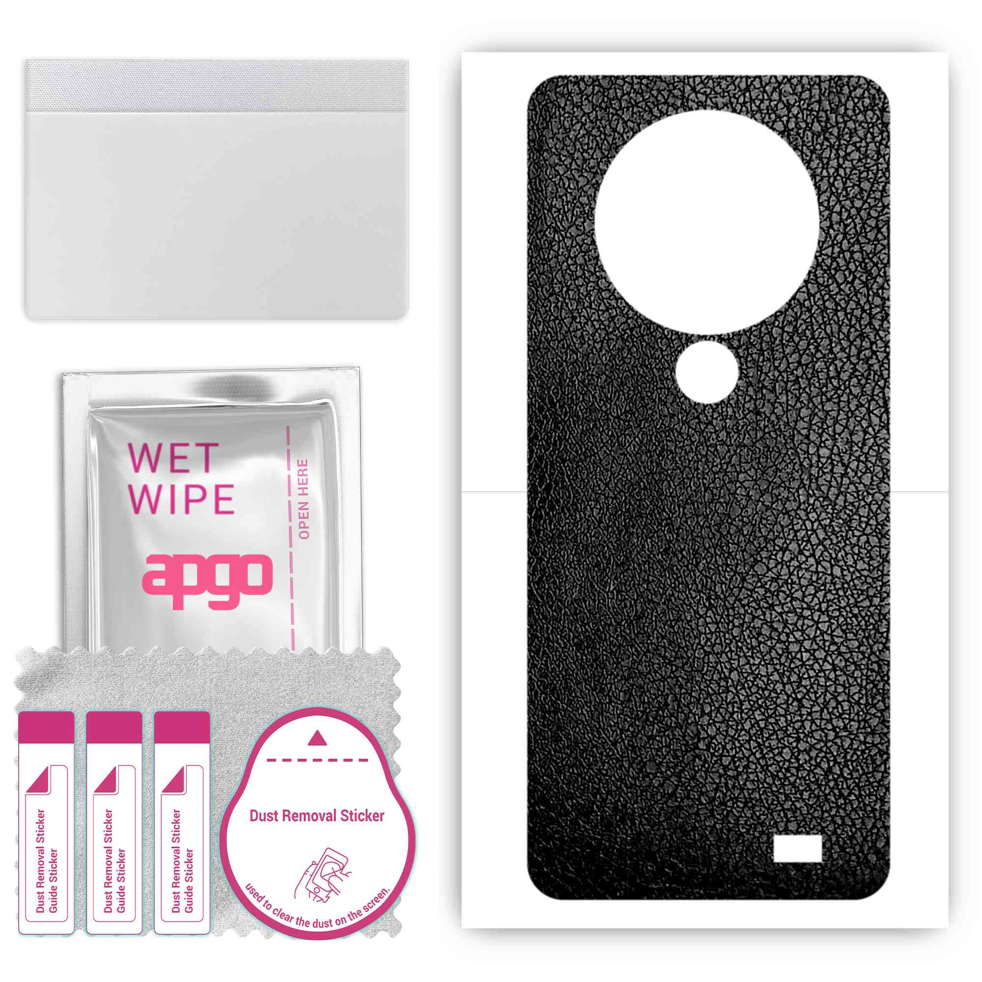 apgo Protective Skin Sticker for the back compatible with Oukitel C19 Pro, Wrap Film, Foil, Vinyl - Pattern Black Leather
apgo Protective Skin Sticker for the back compatible with Oukitel C19 Pro, Wrap Film, Foil, Vinyl - Pattern Black Leather