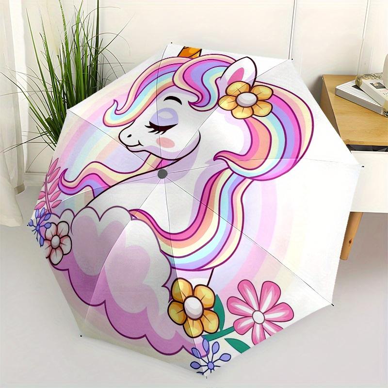 Unicorn, Flowers Automatic Folding Umbrella 8 Ribs, Durable Iron Frame, Bright Color Pattern Compact Travel Umbrella, Suitable for Outdoor,
Unicorn, Flowers Automatic Folding Umbrella 8 Ribs, Durable Iron Frame, Bright Color Pattern Compact Travel Umbrella, Suitable for Outdoor,