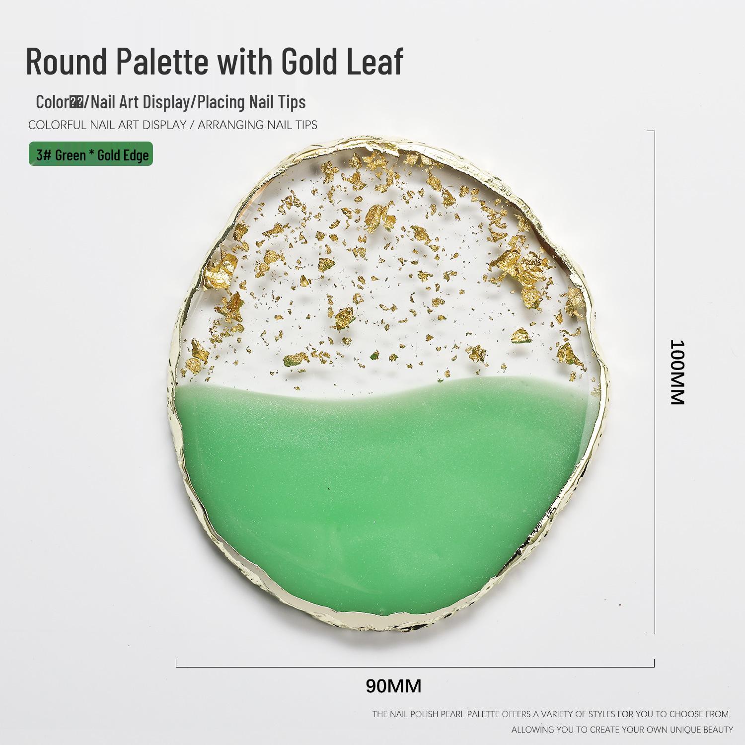 Nail Art Agate Resin Color Mixing Palette with Gold Rim for Display and Mixing
Nail Art Agate Resin Color Mixing Palette with Gold Rim for Display and Mixing