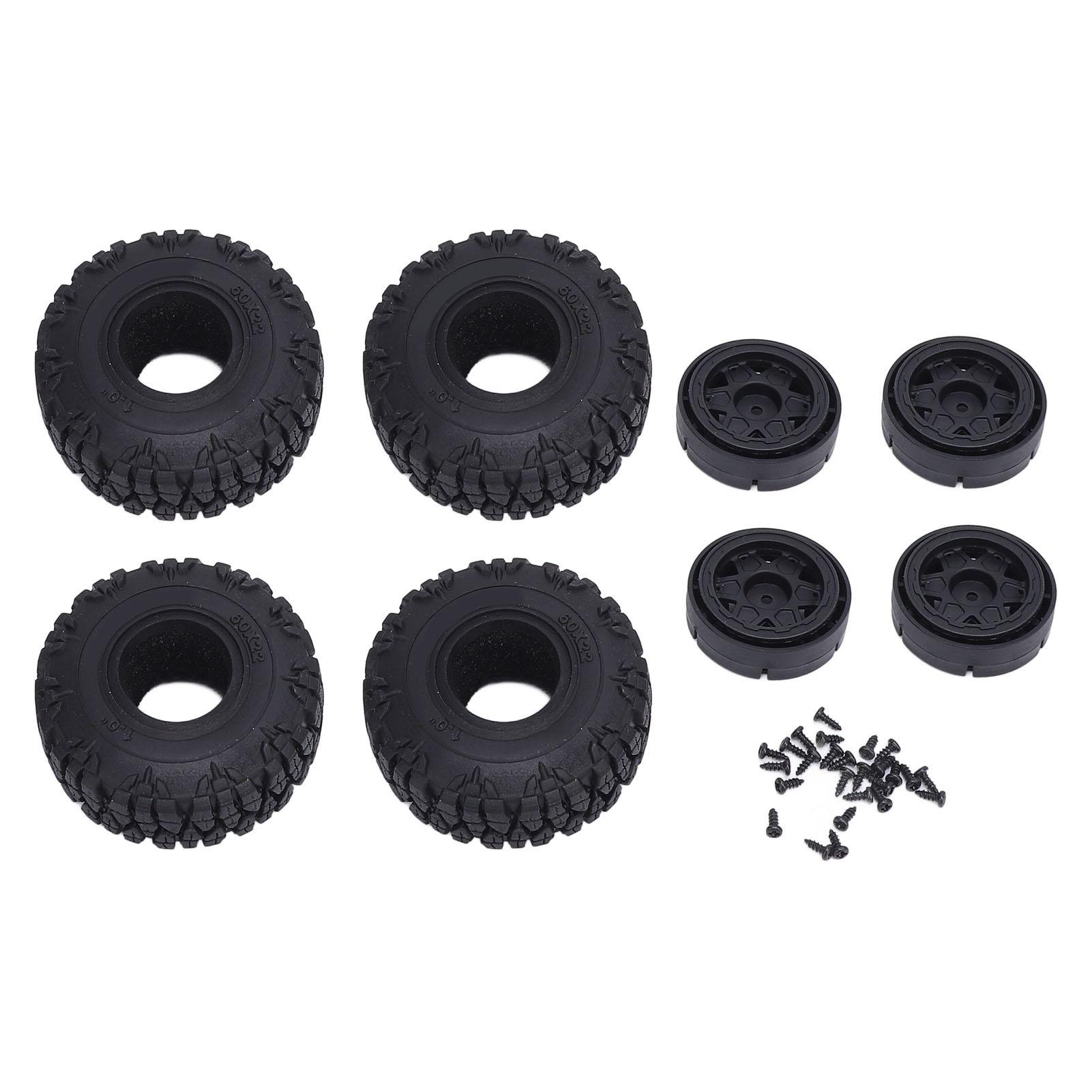 4 Pcs RC Wheel Tire with Hub Plastic Enhanced Handling High Simulation RC Crawler Tire for Axial
4 Pcs RC Wheel Tire with Hub Plastic Enhanced Handling High Simulation RC Crawler Tire for Axial