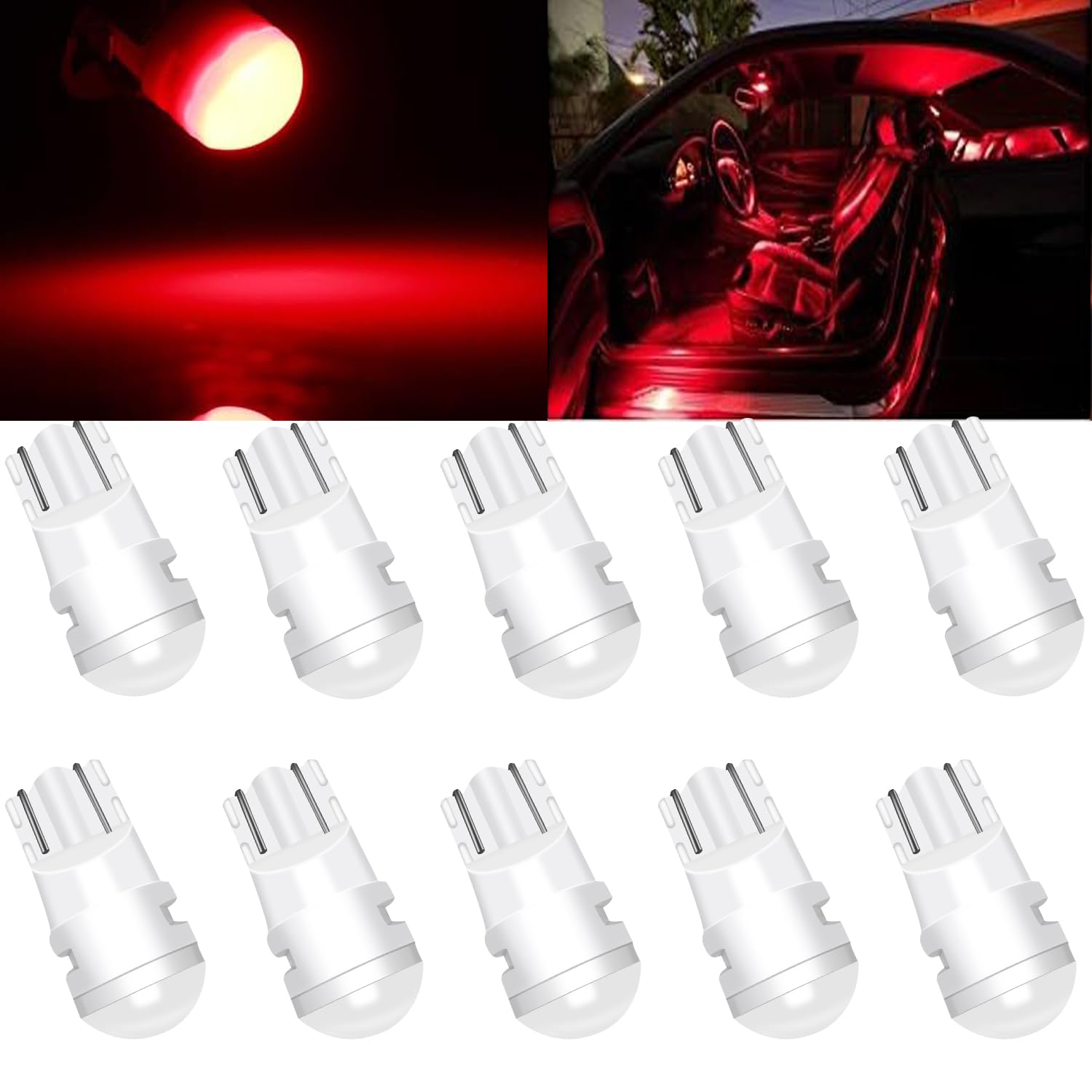 Ever-Bright T10 LED Red 3 Row 2835SMD Bulb Wedge Room Lamp Position Lamp Ceramic Light Circular Diffused Lens DC12V 10pcs червоний
Ever-Bright T10 LED Red 3 Row 2835SMD Bulb Wedge Room Lamp Position Lamp Ceramic Light Circular Diffused Lens DC12V 10pcs червоний