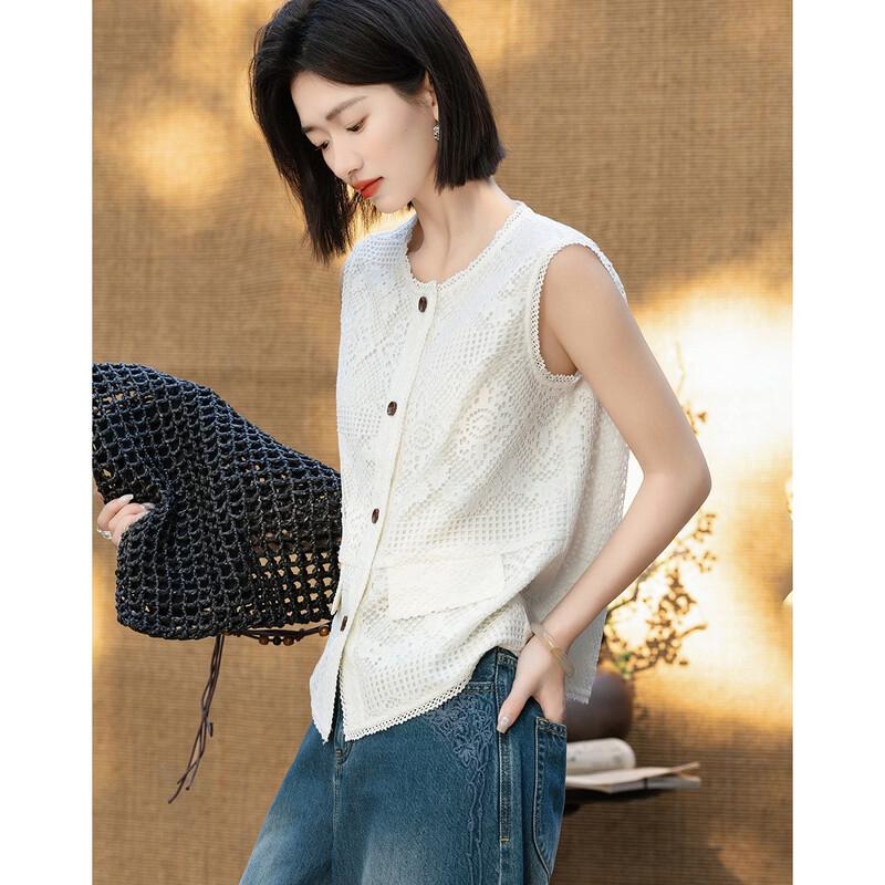 Женский sleeveless кардиган в французском стиле, кружевной жаккард L
Женский sleeveless кардиган в французском стиле, кружевной жаккард L