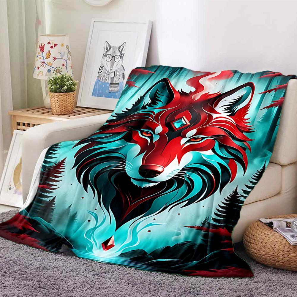 1pc Wolf Spirit Blanket, Lightweight Flannel Blanket for Sofa, Bed, Travel, Camping, Living Room, Office,043 130cmx150cm
1pc Wolf Spirit Blanket, Lightweight Flannel Blanket for Sofa, Bed, Travel, Camping, Living Room, Office,043 130cmx150cm