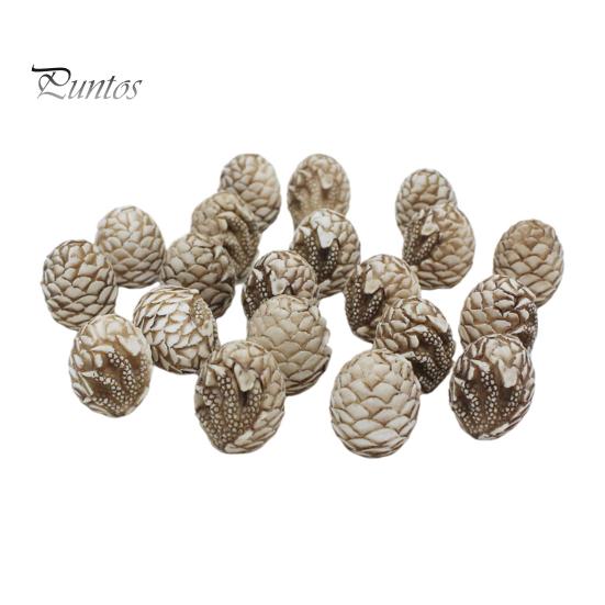 20 шт. Мини-украшения в виде яиц, смоляные яйца с чешуей и когтями, устойчивые к погодным условиям, декоративные миниатюрные яйца для горшечных растений, сказочные сады 20PCS