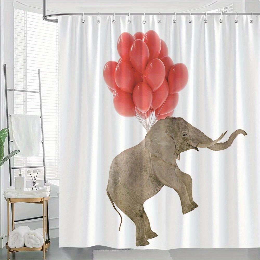 1pc Elephant Shower Curtain - Standing Elephant with Red Balloons Bathroom Decor, Extra Long 70x70 Inch Bath Curtain with 90x180cm35x71in
1pc Elephant Shower Curtain - Standing Elephant with Red Balloons Bathroom Decor, Extra Long 70x70 Inch Bath Curtain with 90x180cm35x71in