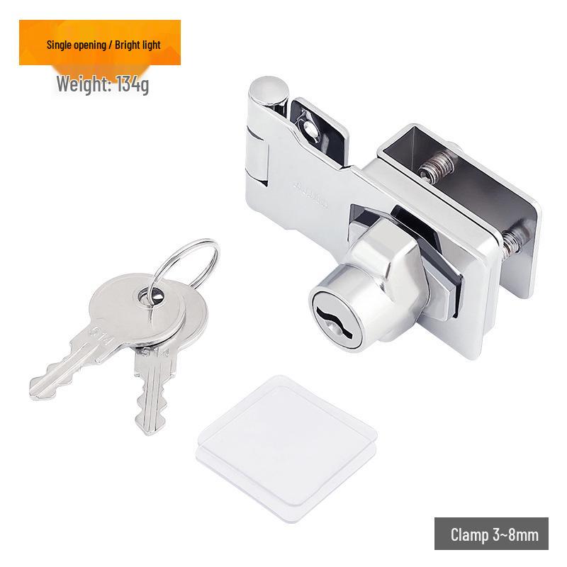 No-Drill Glass Cabinet Lock for Display and Showcase Doors: Single and Double Door Compatible
No-Drill Glass Cabinet Lock for Display and Showcase Doors: Single and Double Door Compatible