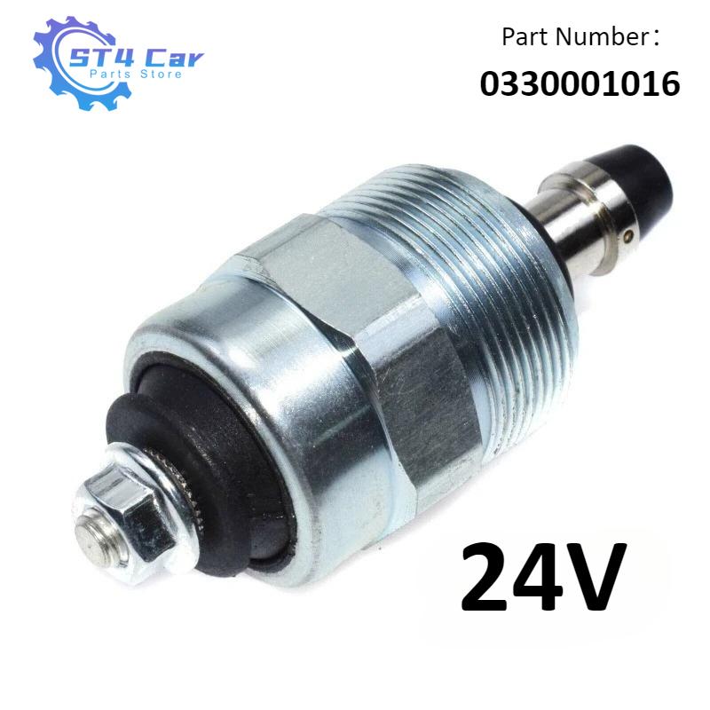 24V Stop Shut Off Solenoid Valve 0330001016 For Cumm IVECO VOLVO M-AN Isuzu New Auto Accessories
24V Stop Shut Off Solenoid Valve 0330001016 For Cumm IVECO VOLVO M-AN Isuzu New Auto Accessories