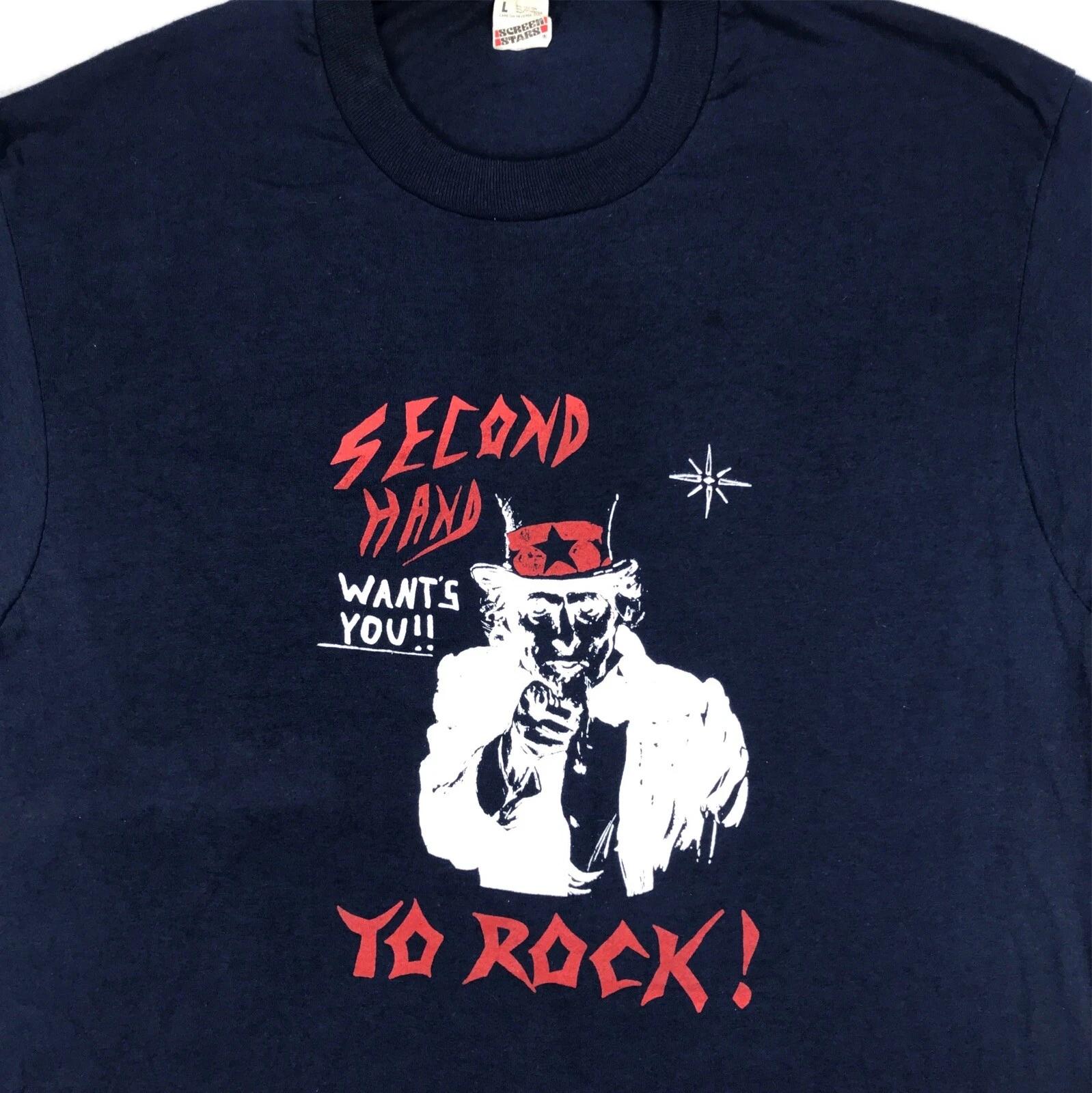 vintage 80s SECOND HAND WANTS YOU TO ROCK T-Shirt M single stitch uncle sam thin 3XL
vintage 80s SECOND HAND WANTS YOU TO ROCK T-Shirt M single stitch uncle sam thin 3XL