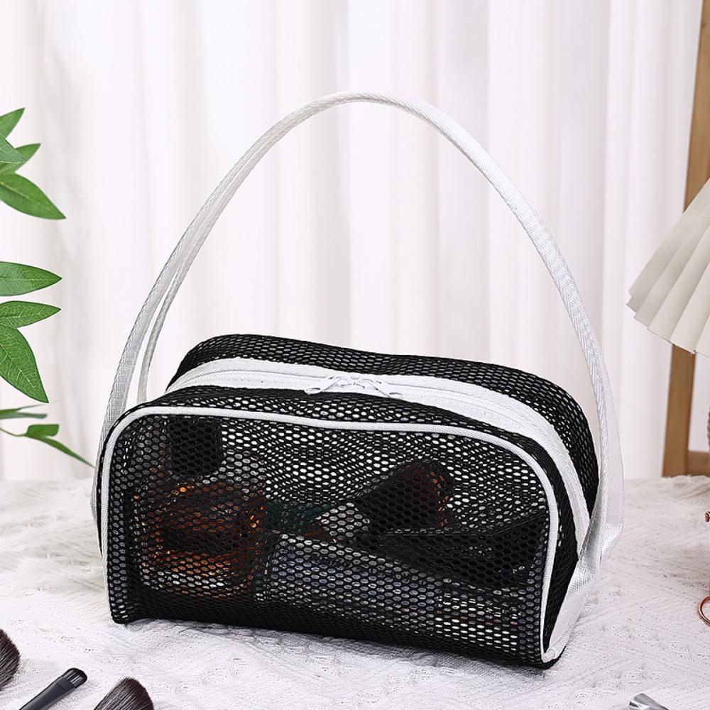New with Handle Travel Makeup Bag Large Capacity Mesh Cosmetic Bag Polyester Lightweight Storage Bag чёрный
New with Handle Travel Makeup Bag Large Capacity Mesh Cosmetic Bag Polyester Lightweight Storage Bag чёрный