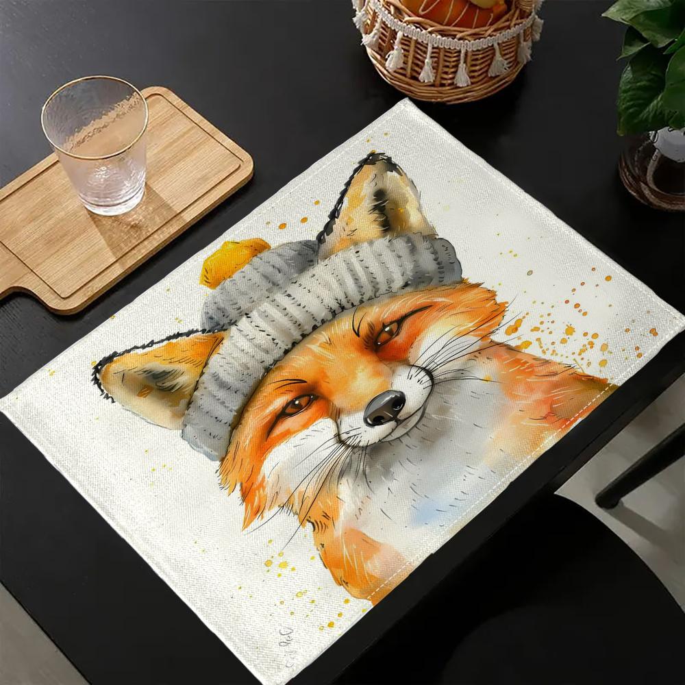 4pcs Christmas Fox Placemats Kitchen Dining Table Decor Accessories Heat Resistant Tableware Pads Mat for Kitchen 6.17 30x45cm-4PC
4pcs Christmas Fox Placemats Kitchen Dining Table Decor Accessories Heat Resistant Tableware Pads Mat for Kitchen 6.17 30x45cm-4PC