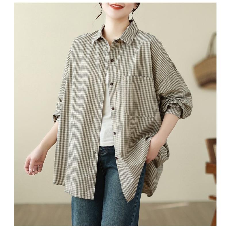 Women s Black & White Plaid Loose Button Front Long-Sleeve Shirt L хакі
Women s Black & White Plaid Loose Button Front Long-Sleeve Shirt L хакі