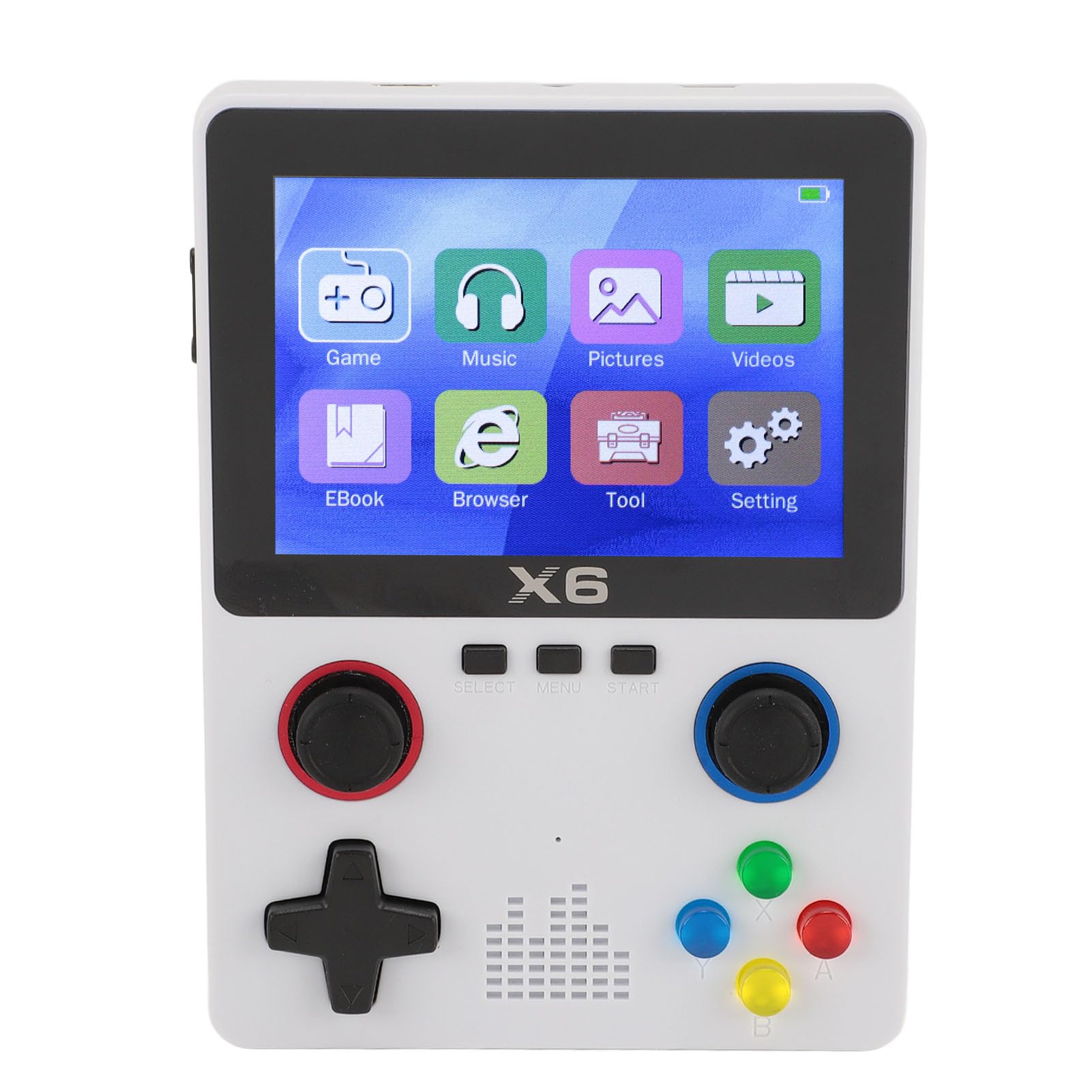 X6 Handheld Game Console with Dual 3D IPS Screen Retro Game Console Supports 11 Over Supports 2 Players Rocker, 3.5-inch - Emulators, 10,000 Built-in білий
X6 Handheld Game Console with Dual 3D IPS Screen Retro Game Console Supports 11 Over Supports 2 Players Rocker, 3.5-inch - Emulators, 10,000 Built-in білий