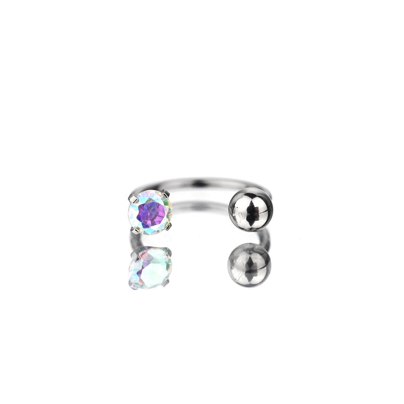 Shinma 0.8mm Thin Needle Titanium Steel Zircon Horseshoe Earring Bone Nail Ear Bone Ring Fashion Trendy Piercing Jewelry Inner Diameter 6mm Ab Zircon(Zircon Diameter 3mm)
Shinma 0.8mm Thin Needle Titanium Steel Zircon Horseshoe Earring Bone Nail Ear Bone Ring Fashion Trendy Piercing Jewelry Inner Diameter 6mm Ab Zircon(Zircon Diameter 3mm)