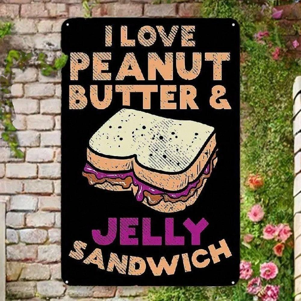 Metal Wall Poster Retro Peanut Butter Jelly Sign for Kitchen
Metal Wall Poster Retro Peanut Butter Jelly Sign for Kitchen