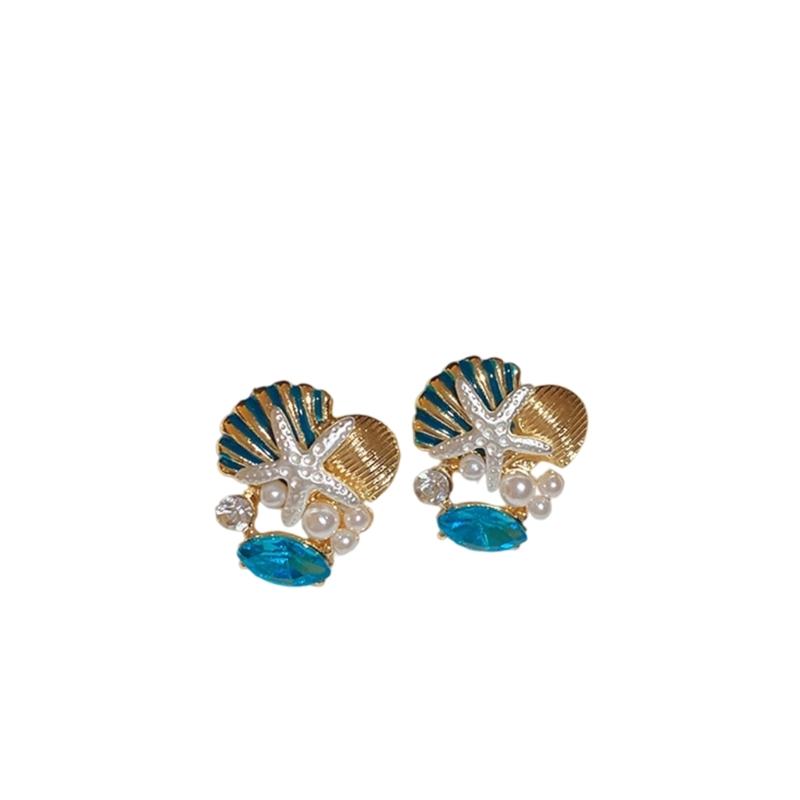 Oceanics Themed Jewelry Earrings Necklace Featuring Coral Starfish Shell Patterns Alloy Rhinestones Pearls
Oceanics Themed Jewelry Earrings Necklace Featuring Coral Starfish Shell Patterns Alloy Rhinestones Pearls