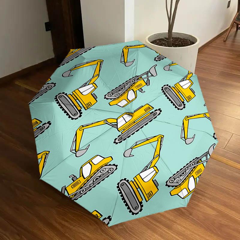 Construction Vehicle Print Umbrella - Automatic Opening & Closing, Portable 3-Fold Design, 8-Rib Iron Frame Outdoor Umbrella, Perfect Gift f
Construction Vehicle Print Umbrella - Automatic Opening & Closing, Portable 3-Fold Design, 8-Rib Iron Frame Outdoor Umbrella, Perfect Gift f