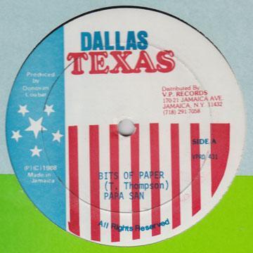 12inch Record PAPA SAN - Bits Of Paper VPRD431 Dallas Texas 1988 US Reggae, Ska & Dub Used
12inch Record PAPA SAN - Bits Of Paper VPRD431 Dallas Texas 1988 US Reggae, Ska & Dub Used