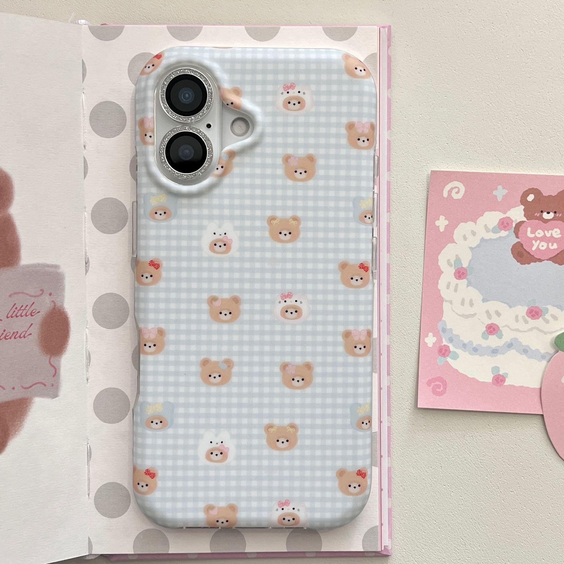 Korean Blue Plaid Bear iPhone 17 Pro Max Case, Compatible with 15/16 Pro iPhone 15 Pro
Korean Blue Plaid Bear iPhone 17 Pro Max Case, Compatible with 15/16 Pro iPhone 15 Pro