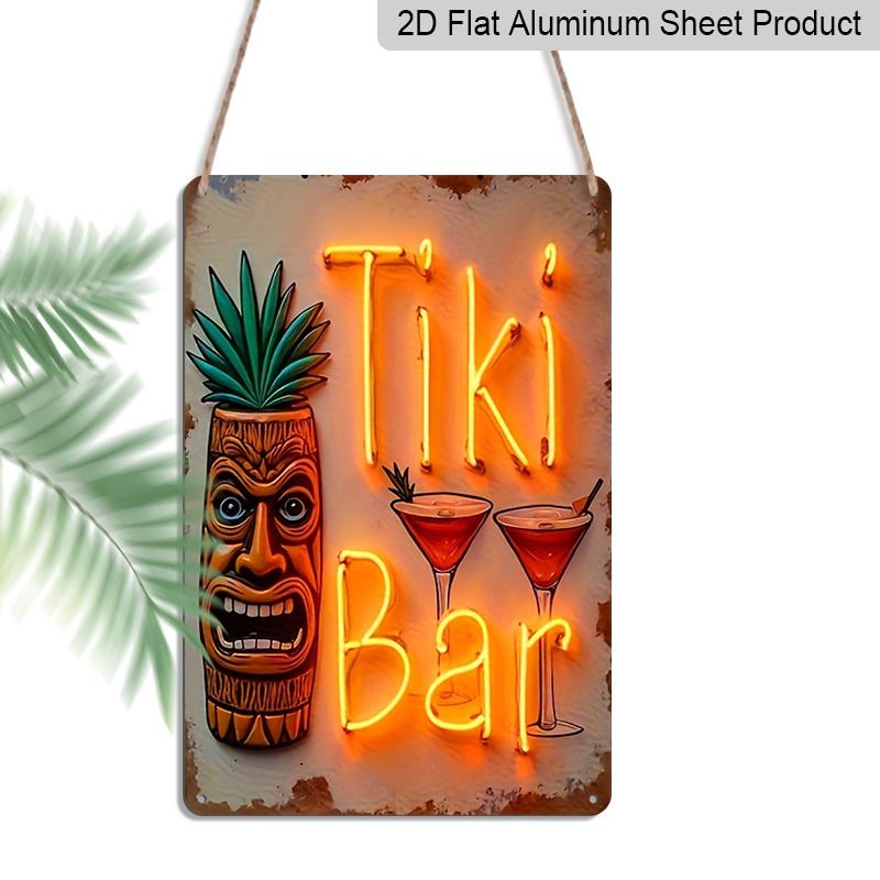 2D Flat 8x12 Inches Retro Tiki Bar Aluminium Sign - Hawaiian Themed Neon Style Wall Art with Tropical Cocktail and Pineapple Design, Suitable for 20*30cm
2D Flat 8x12 Inches Retro Tiki Bar Aluminium Sign - Hawaiian Themed Neon Style Wall Art with Tropical Cocktail and Pineapple Design, Suitable for 20*30cm