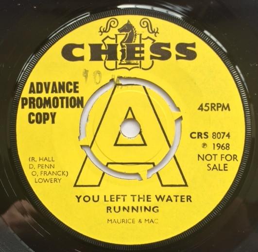 7inch Record MAURICE MAC You Left The Water Running CRS8074PROMO Chess 1968 UK SoulFunk Used
7inch Record MAURICE MAC You Left The Water Running CRS8074PROMO Chess 1968 UK SoulFunk Used