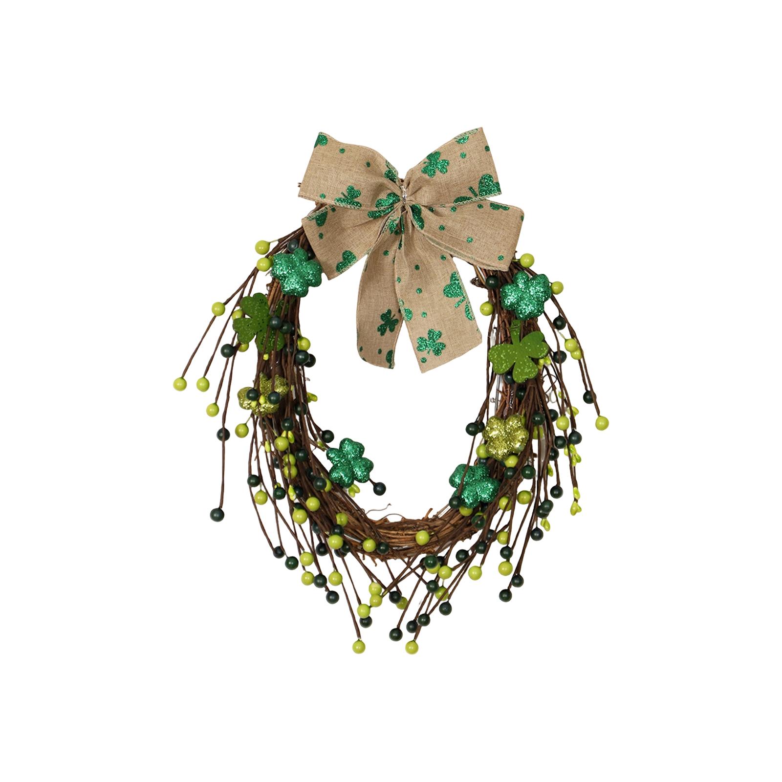 3D 36cm Simulation Four-Leal Bow Wreath, St. Patrick s Day Decoration Wreath, Party Green Decorative Pendant One Size
3D 36cm Simulation Four-Leal Bow Wreath, St. Patrick s Day Decoration Wreath, Party Green Decorative Pendant One Size
